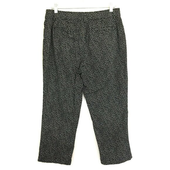 Croft & Barrow Women's size 6 Stretch Capris Cropped Pants Black White - Picture 2 of 7